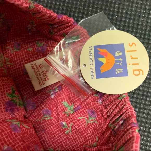 NEW April Cornel Cornelloki Pink Floral Smocked Dress Petticoat Pants Hat Set 2 - Picture 3 of 8